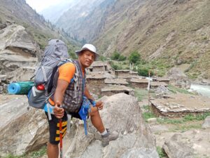 Doplo Trek with Guide Picture.