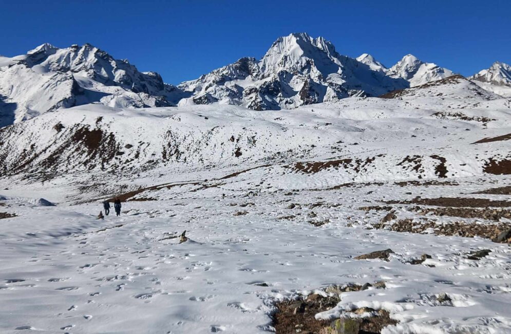 On the way to Langtang valley trek